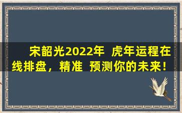 宋韶光2022年  虎年运程在线排盘，精准  预测你的未来！
